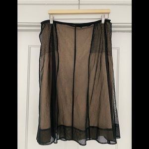 DKNY Mesh transparent skirt with detachable slip (2-piece)